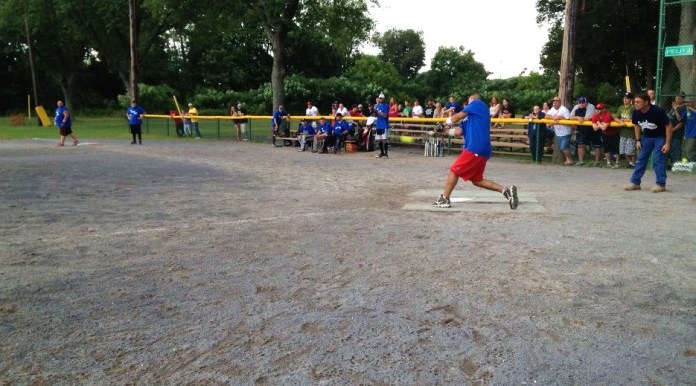 Bill Vinci swinging away. Photo courtesy of Bill Vinci.