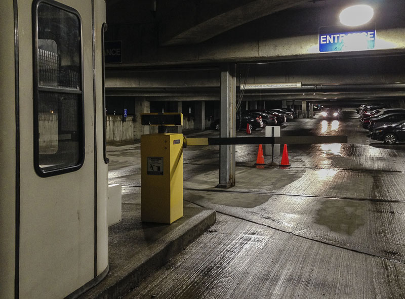 University Avenue Garage, Adams Street Entrance.