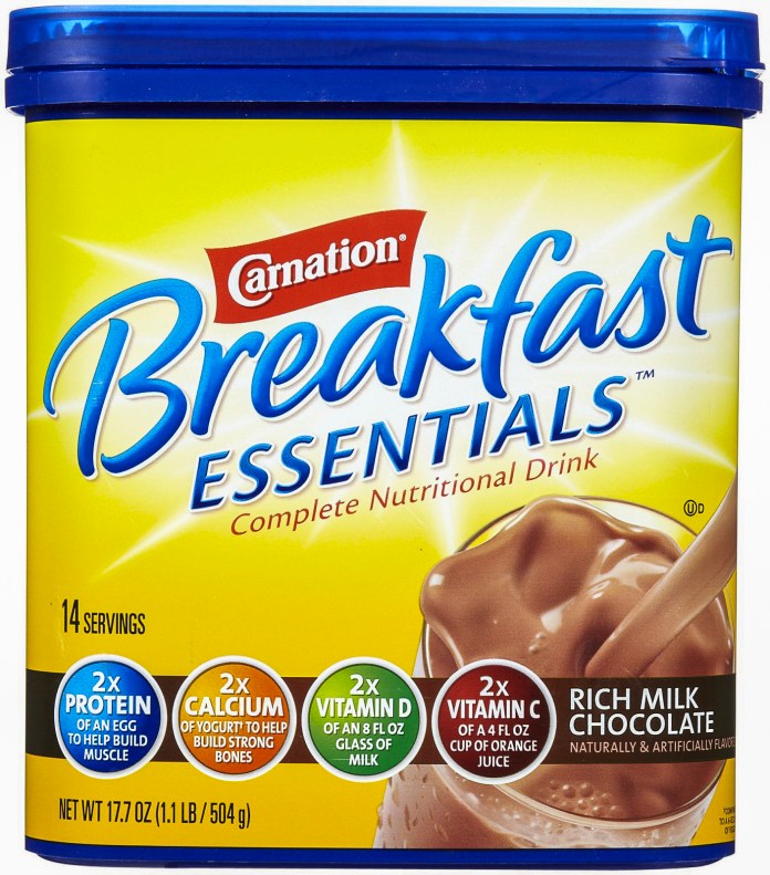 Carnation Breakfast Drink.