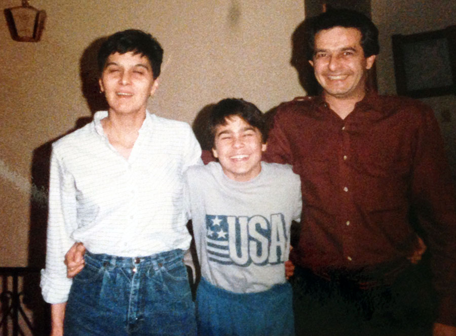Posing with my parents prior to the surgery in 1984.